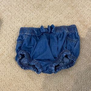 Denim Bow Shorts